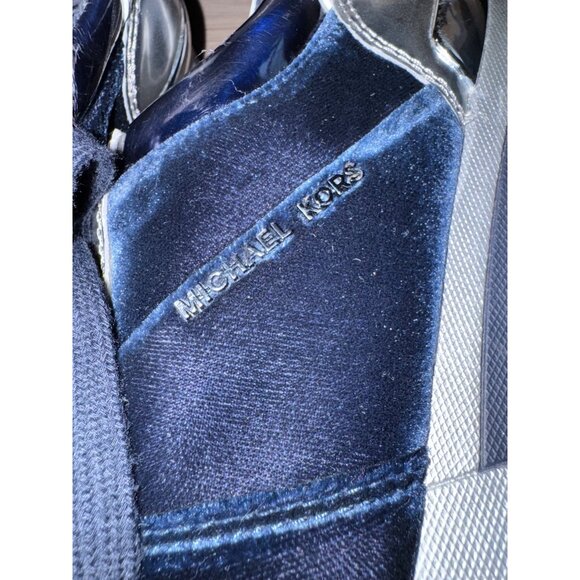 Michael Kors Royal Blue Velvet Tennis Shoe Size‎ 7.5 NWOB - Picture 9 of 11